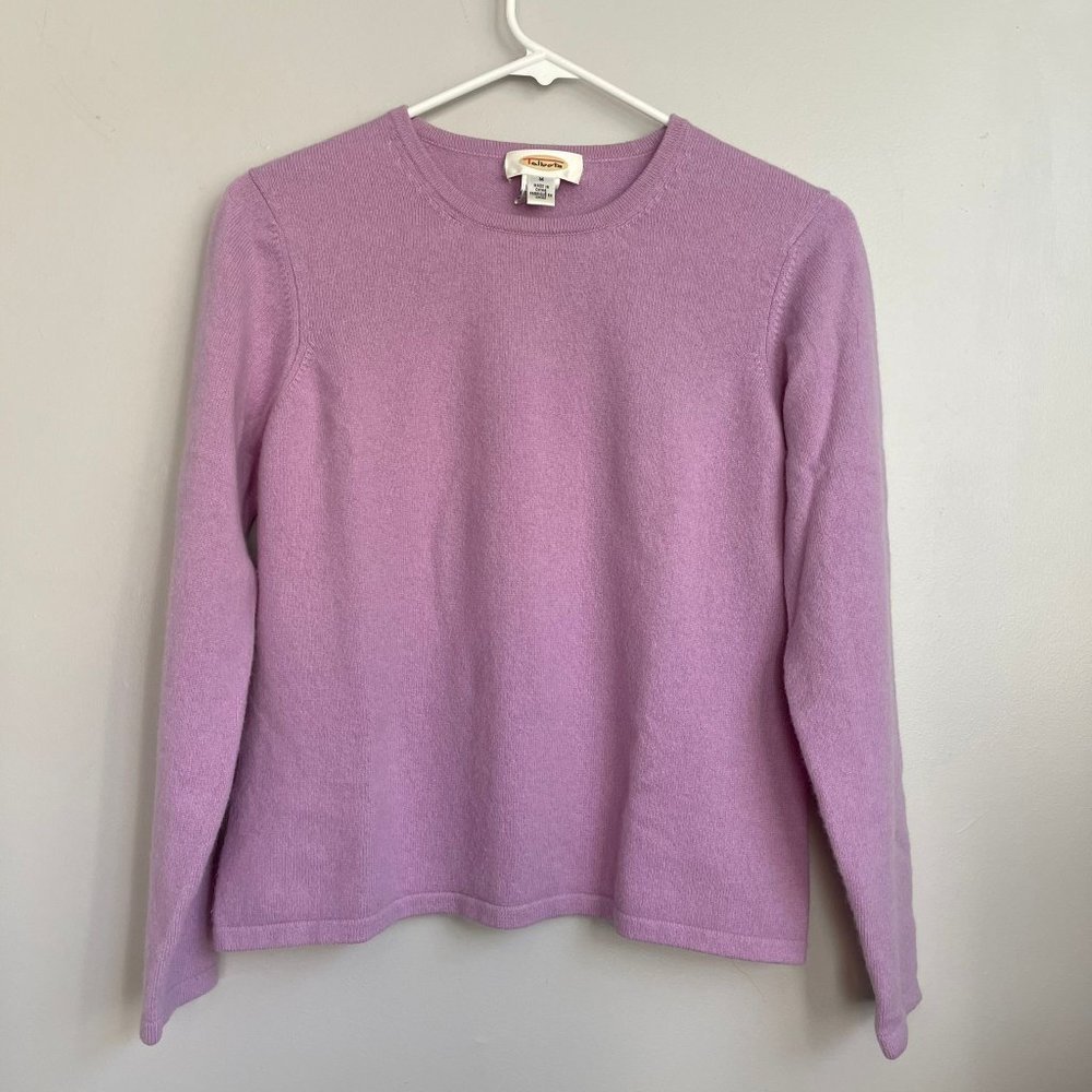 Vintage Talbots pure cashmere light purple sweater